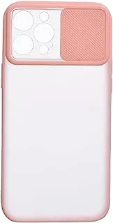 Generic Plastic Ultra Thin Phone Case With 360 Degree Slicone Protection Edges And Slide Camera Protector For IPhone 12 6.7 - Light Pink