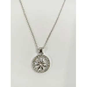 Fashionable Star Shaped Pendant Silver Plated Necklace