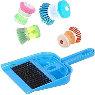 Bundle of Mini cleaner brush, orange + Yasin plastic shovel cleaning brush 10 * 15 cm - colors vary