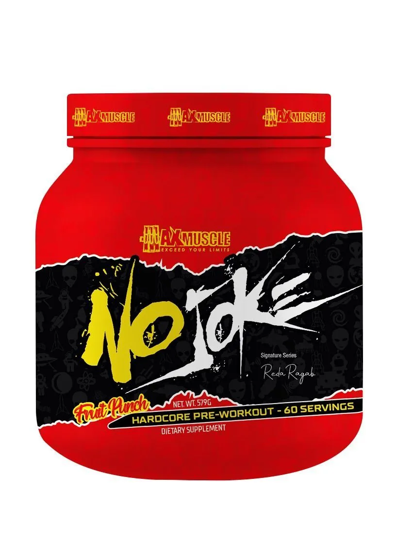 Max Muscle No Joke Hardcore Pre-workout Reda Ragab Signature Series-60Serv.-579G.-Fruit Punch