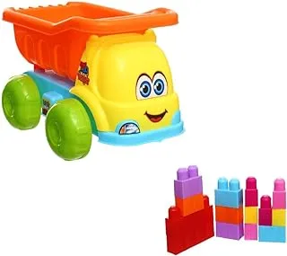 Generic Plastic Large Truck With Building Blocks And Different Shapes For Kids - Multi Color