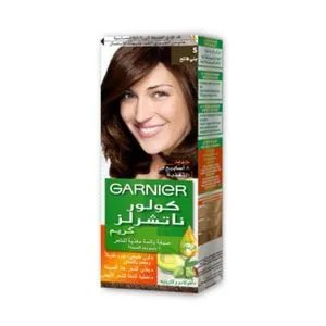 Garnier صبغة شعر كولور ناتشرال كريم دائم - 5 بني فاتح