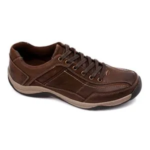 Activ Lace Up Stitched Practical Shoes -Mocha Brown