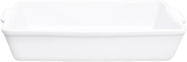 Porland Porcelain Rectangular Oven Dish 40Cm Unique Elegant Design - White