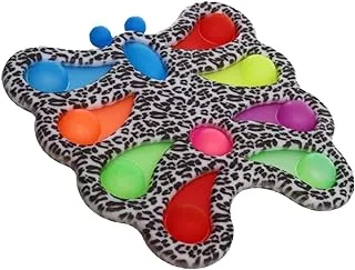 Generic Plastic Large Pop It Spinner with Finger Patch Colors And Butterfly Design For Children - Multi Color