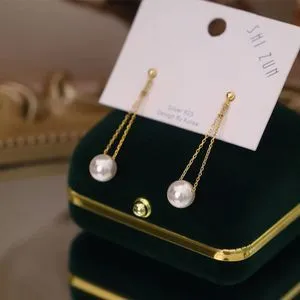 Pearl Stylish Earrings For Women & Girls - Gold