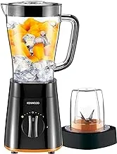 Kenwood Blender Smoothie Maker With Grinder Mill, Ice Crush Function, 2 L, 500 Watts, BLP15.150BK Black - International Warranty