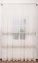 Stitch Fuzzy sheer floral Tulle Curtains (whie*cafe)-1Panel 300cmX280cm