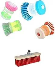 Bundle of Mini cleaner brush, orange + Street Brush with Metal Insert 30cm