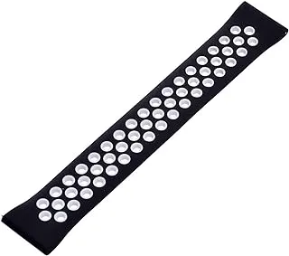 Silicone Adjustable Watch Strap With Holes Design For Unisex Compatible With Smart Watches 20 MM - Black White