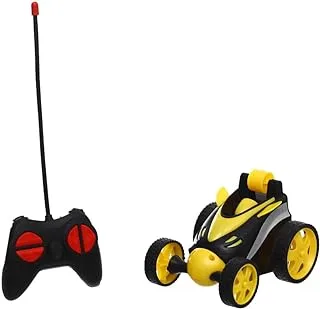 Plastic Stunt Car With Radio Control And Light System For Children - Multi Color