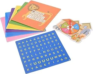 Generic Plastic Vocabularly Spelling Game With 6 Puzzle Animal Files For Learning Children - Multi Color