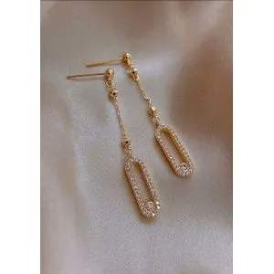 SHEIN Rhinestone Decor Earrings-8886