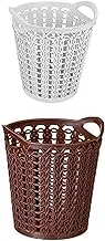 El helal & el negma turt round multipurpose basket - white + El helal & el negma turt round multipurpose basket - brown