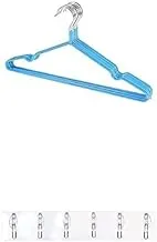 Bundle Metal hanger blue 10 pieces +Door clothes hanger set of 6 hangers - clear