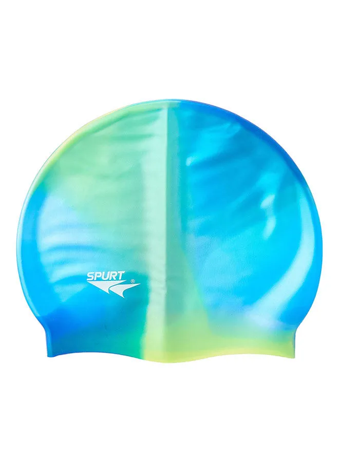 Spurt Silicone Swimming Cap In Zipper Bag