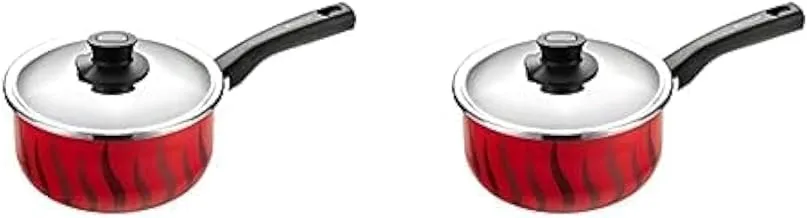 Tefal tempo flamesauce pan with handle, size 18 cm, red - 220092518 + Tefal tempo flame sauce pan with handle, size 16 cm, red - 220092516