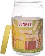 Sunpet round jar 3000 ml transparent with a yellow lid