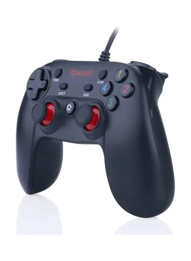 REDRAGON REDRAGON G807 SATURN Gamepad USB ، ذراع تحكم مع اهتزاز مزدوج لجهاز الكمبيوتر ووحدة التحكم ، PS3 ، Playstation ، Android ، Xbox 360 | أسود