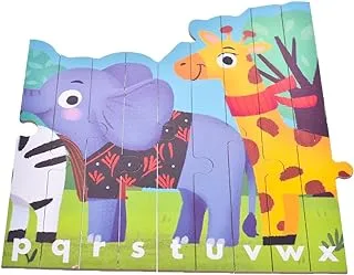 Generic Plastic Puzzle Game Box With Forest Animals Design For Children Set Of 26 Pieces - Multi Color