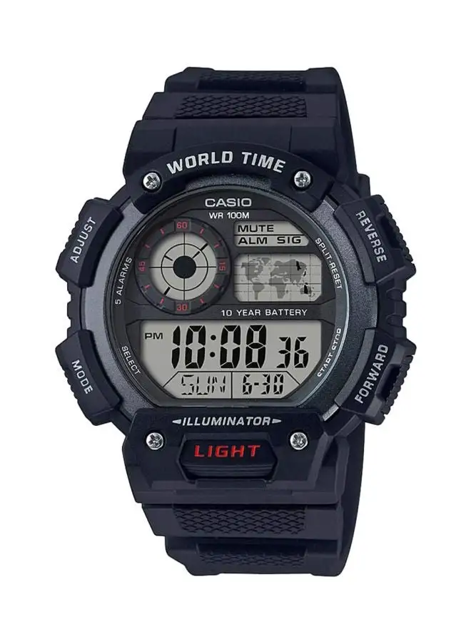 CASIO Men's Youth Series Water Resistant Digital Watch AE-1400WH-1AVDF - 51 mm - Black