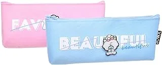 Xinmeiqi 18-33 Set Of 2 Pieces Of Fabric Pencil Case, With High Quality Material And Large Capacity Suitable For School student - Multi Colour