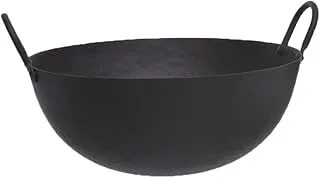 Mio Mazag Hammered Stainless Big Bowl with Handles 35 * 18cm Elegant Design - Black