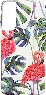 Generic Dragon Plastic Creative Back Phone Protection Case Flowers Print Design With Silicone Safety Edges And 3D Back Print For Samsung Galaxy S30 / S21 - Multi Color