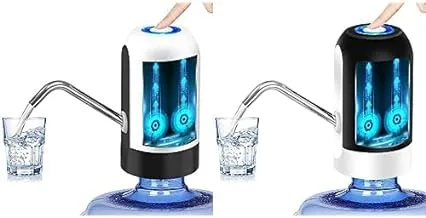 Water bottle pump, usb charging drinking water pump portable h for universal 5 gallon bottle (2PCS)