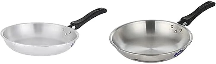 El Dahan Frying Pan with Bakelite Handle, 24 centimeters - Silver + El Dahan Frying Pan with Bakelite Handle, 22 centimeters - Silver