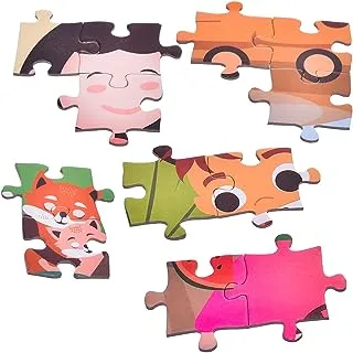 Generic Plastic Spring Outing Puzzle Game Box With Animals Design For Children Set Of 180 Pieces - Multi Color