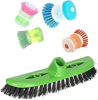 Bundle of Mini cleaner brush, orange + Nova floor brush antibacterial