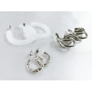 Fashion Jewelry Silver Plated Earring Set For Women-3 Different Shapes