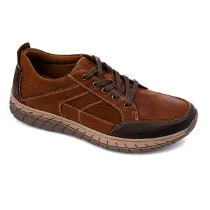 Activ Lace Up Stitched Shoes With Brown Detail - Mocha Brown