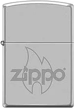 Zippo AE184042 205 قبعة بيسبول لهب ساتان كروم مقاوم للرياح ولاعة