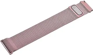 Generic Metal Magnetic Clasp Adjustable Watch Strap With Modern Design For Unisex Compatible With Smart Watches 22 MM - Rose Gold