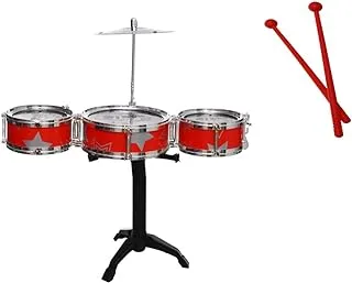 Generic Stainless Steel Little Drummer Set With Stand Easy To Disassemble And Install - Multi Color