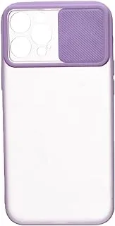 Generic Plastic Ultra Thin Phone Case With 360 Degree Slicone Protection Edges And Slide Camera Protector For IPhone 12 6.7 - Purple