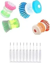 Bundle of Mini cleaner brush, orange + Shower dredge brush mini multifunction cleaning brush for garden sprinkler 10pcs cleaning brush