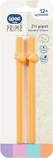 Wee Baby Prime Straw, 2 Pcs, Fully Silicone.