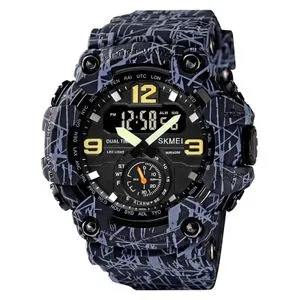 Skmei Watch Quartz Waterproof Wristwatches 1637 Black Grey