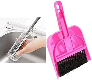 Bundle of Silicone brush baron cup bottle+Plastic shovel cleaning brush - multicolor