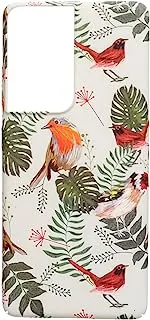 Generic Dragon Plastic Creative Back Phone Protection Case Flowers, Birds Print Design With Silicone Safety Edges And 3D Back Print For Samsung Galaxy S30 Ultra / S21 Ultra - Multi Color