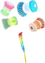 Bundle of Mini cleaner brush, orange + Mt cleaning brush - multi color