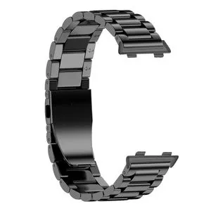 For OPPO Watch 46mm Steel Replacement Strap Watchband(Black)