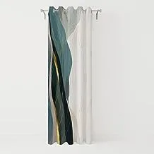 Abstract Art Printed Shatta Curtain Code-166 Single Side Rings