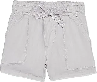 lovely land baby-boys Textured Side Pockets Linen gray Shorts Casual Shorts