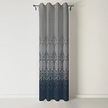 Damask Pattern Printed Shatta Curtain Code-173 Rings One Side