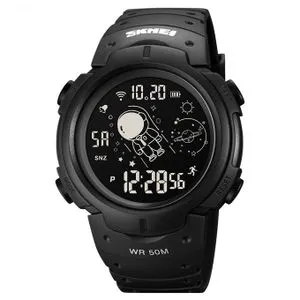 Skmei Watch Quartz Waterproof Wristwatches 1820 Black Dark Screen