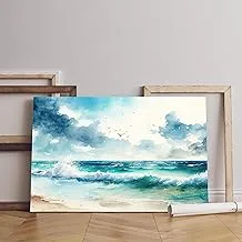 Home Gallery illustration sea watercolor Printed canvas wall art 60x40 cm